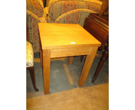 Oak Lamp Table, 50x50cm, 63cm h