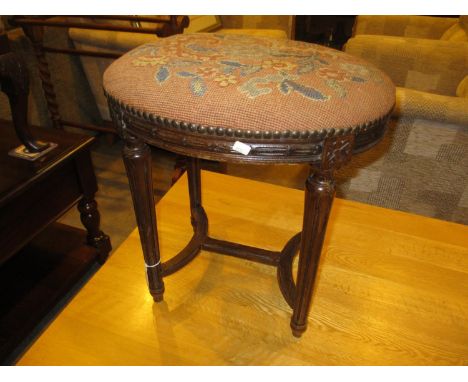 Tapestry Seat Stool, 42x33cm, 44cm h
