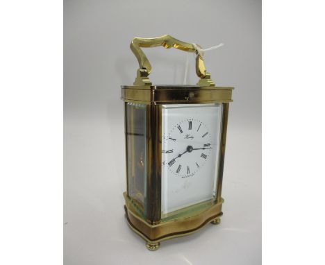 Henley Brass and Bevelled Glass Carriage Clock