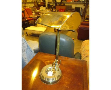 Early 20th Century Brass Adjustable Desk Lamp, Made in England, Pat No. 342705