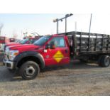 2014 Ford F550 Stakebed Truck; 6.7L Power Stroke B20 (VIN: 1FDUF5GT5EEB45103) [Estimated Mileage:
