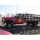 2000 Ford F450 Stakebed Truck (VIN: 1FDXF46PA45ED18735)[Estimated Mileage: UNKNOWN - Needs Work -