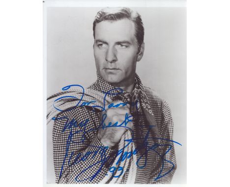 George Montgomery signed 10x8 inch black and white photo. Dedicated. Good condition. All. TV/Film, Entertainment autograph. G