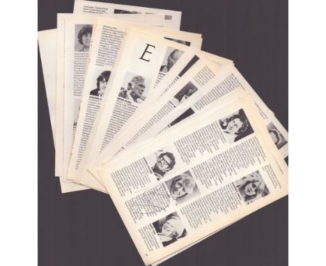 Autograph Collection. Terry Wogan, Bernie Winters, Simon Williams, Dennis Waterman, Reg Varney, Nigel Stock, Tommy Steele, Wa