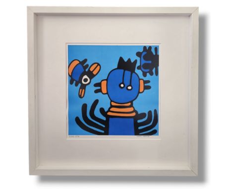 Marc Craig Original 'Untitled' print housed in a white mount and frame signed and dated '3/100 Marc Craig 2016' on print in p