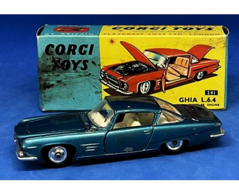 CORGi Ghia L64 in original box. Showing signs of age and car marked from being played with. Good condition. All autographs co