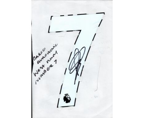 Football Marko Arnautovi? Signed Number 7 Premier League Squad Number. Good condition. All autographs come with a Certificate