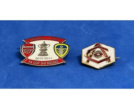 Arsenal football club metal badges. 2 included. Good condition. All autographs come with a Certificate of Authenticity. We co