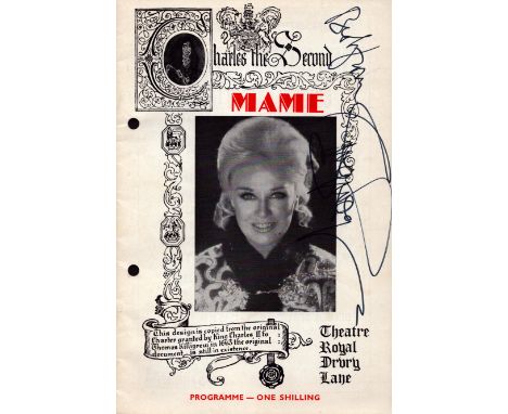 Actress Ginger Rogers Signed Vintage Theatre Royal Drury Lane Performance Programme. Signed in Black ink. Good condition Est.