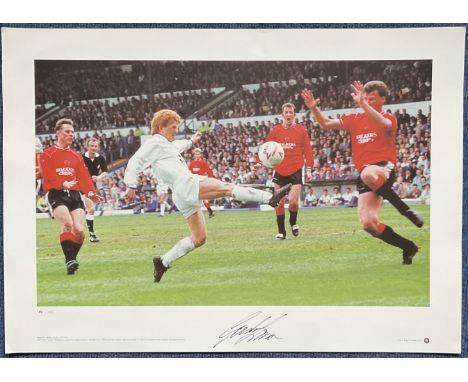 Football. Gordon Strachan Signed 23 x 17 inch colour big blue tube print. Limited edition 80 of 500. signed in black ink. Goo