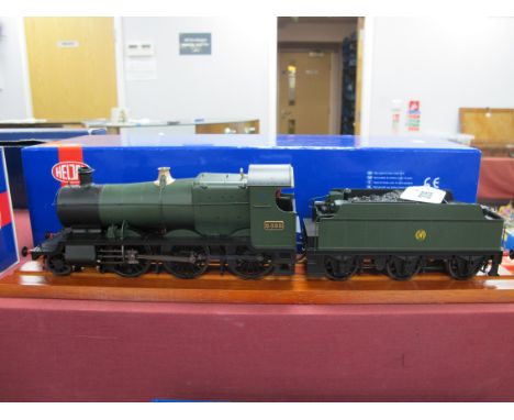 A Heljan 'O' Gauge/7mm G.W.R Class 43XX 2-6-0 Steam Locomotive with Six Wheel Tender, G.W green R/No 5355, very good boxed co