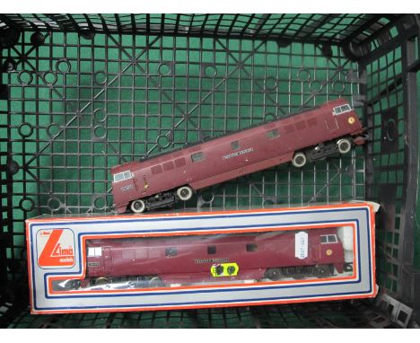 Two 'OO' Gauge/4mm Class 52 Co-Co Diesel Locomotives, BR maroon u/t, a Lima 'Western Monarch' R/No D1049 (good, but bogie bas