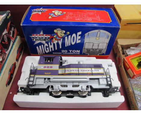 A "USA Trains" G Gauge, Ref No. R22053 Boxed 0-6-0 Twenty Ton Diesel Tank Locomotive, Atlantic Coast Line Livery, R/No. 688, 
