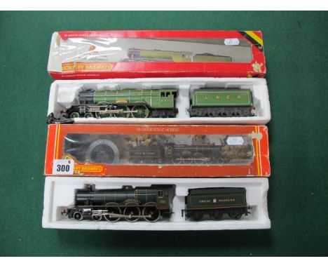 Two Hornby 'OO' Gauge Locomotives and Tenders, 4-6-0 GWR Hall Class R/No 4930 'Hagley Hall', #R845 L.N.E.R class A3 4-6-2, R/