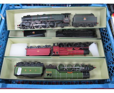 Four 'OO' Gauge/4mm Steam Tender Locomotives U/T, in associated box's, a Hornby 4-6-2 Duchess Class BR green 'City of Bradfor