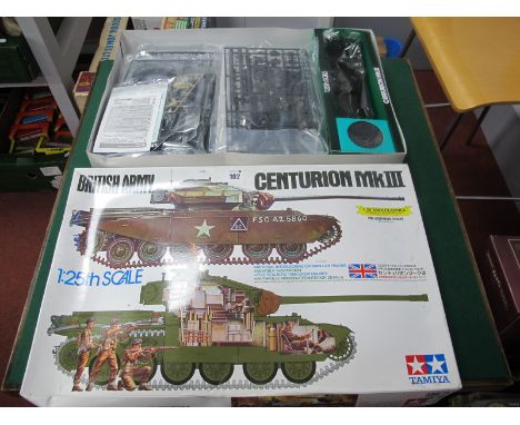 A Tamiya 1:25th Scale (Item 30614 ***7000) British Army Centurion MKII Tank Plastic Model Kit, bagged parts, instruction book