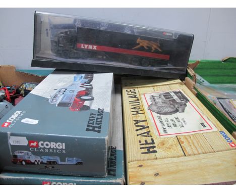 Four Boxed 1:50th Scale Corgi Diecast Model Commercial Vehicles, comprising of #17601 Hills of Botley Scammell Constructor an