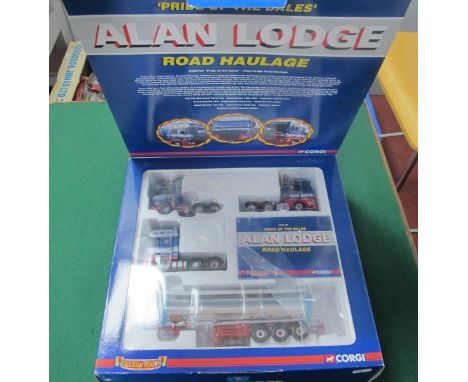 A Corgi #CC99164 1:50th Scale Alan Lodge 'Pride of The Dales', set comprising of DAF XF, Scania Topline, Man TGA, Clayton Tan