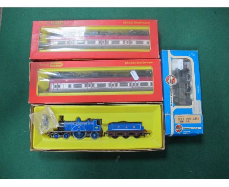 Hornby Railways 'OO' Gauge #R553 4-2-2 Caledonian Railway Locomotive and Tender, R/No 123, Triang, Hornby #R427 composite coa