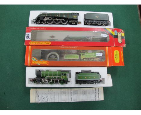 Two Hornby 'OO' Gauge Locomotives and Tenders, comprising of #R350 BR Class A4 4-6-2 'Mallard', R/No 60022, BR green, #R378 L