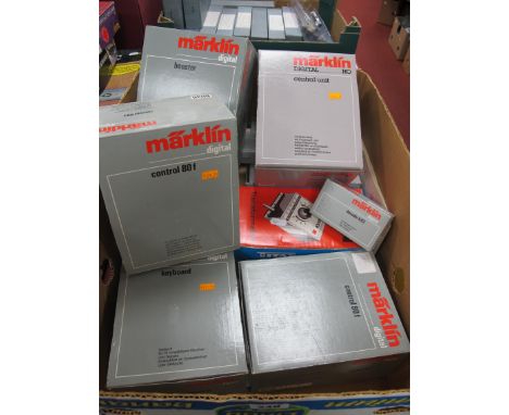 A Quantity of Predominantly Digital 'HO' Model Railway Control Items by Marklin, to include #6003 transformer, #6015 booster,