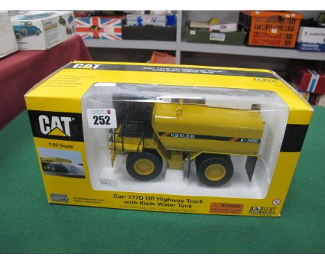 A Norscot 1:50th Scale #55142 Diecast Model Cat 777D off Highway Truck, with Klein water tank, boxed.