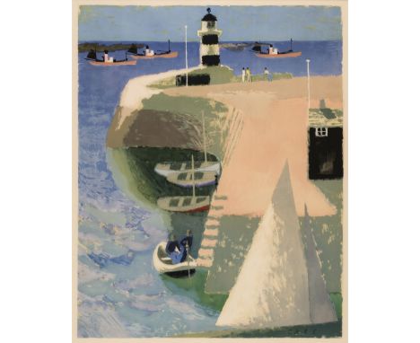 * Ellis (Clifford, 1907-1985 and Rosemary, 1910-1998). Teignmouth, colour lithograph on wove paper, initialled 'C &amp; R E' 