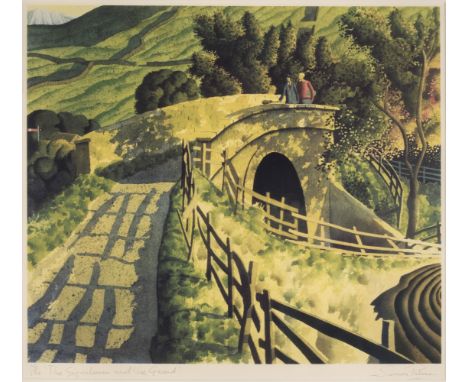 AR  * Palmer (Simon, 1956-). The Signalman and the Guard, colour screenprint, signed, titled and numbered 15/150 in pencil to