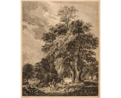 * Sandby (Paul, 1731-1809). Landscape with Travellers, 1758, etching on paper, 'P Sandby Inv Sculp' inscribed lower left, Bro