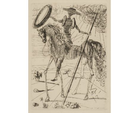 AR  * Dali (Salvador, 1904-1989). Don Quixote, etching, plate size 17 x 12.3 cm (6 3/4 x 4 7/8 ins), framed and glazed (48 x 
