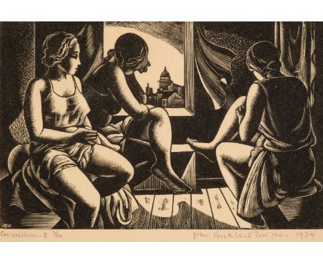 * Buckland Wright (John, 1897-1954). Composition 3, 1934, wood engraving on thin laid paper, signed, titled, dated and number
