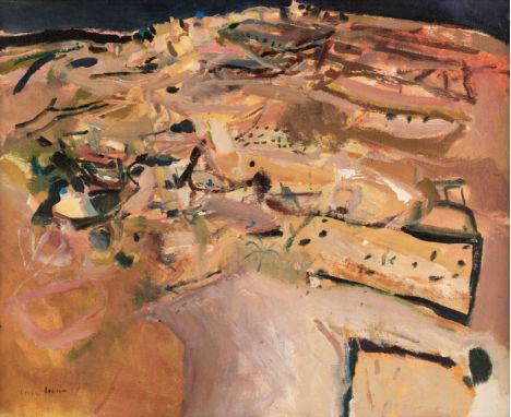 AR  * Winn (Ann, 1930-2015). To the Sea (Santorini), circa 1980, oil on canvas board, signed lower left, information label in