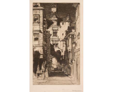 * Cameron (David Young, 1865-1945). Amboise, 1903, etching on laid paper, signed in pencil, published in The Studio in Repres
