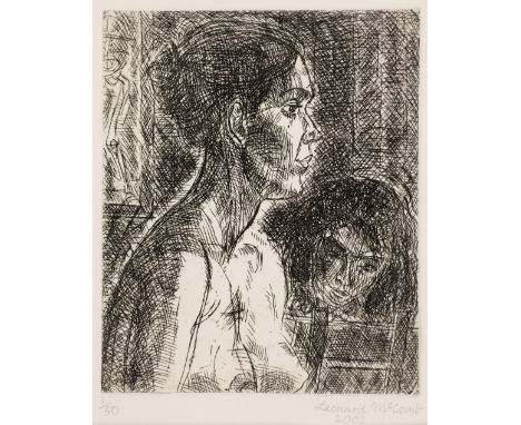 AR  * McComb (Leonard, 1930-2018). Model and Student: Royal Academy Schools: Life Drawing Studio 1997, 2002, etching on wove 