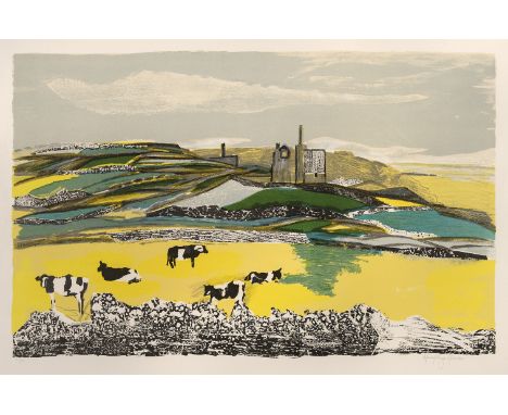AR * Spender (Humphrey, 1910-2005). Cornish Tin Mines, 1969, lithograph in colours on J Barcham Green wove paper, signed and 