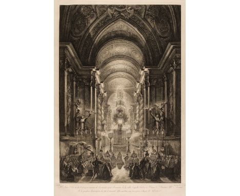 * Piranesi (Francesco, 1758/59-1810). Il Santo Padre in atto d'adorazione innanzi al Sacramento..., 1787, etching on paper, a