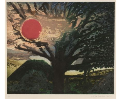 AR  * Inshaw (David, 1943-). Silbury Hill, 1992, colour etching, signed, dated, and numbered 19/45 in pencil to lower margin,