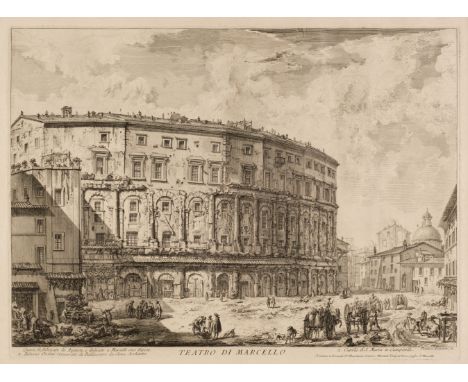 * Piranesi (Giovanni Battista, 1720-1778). Teatro di Marcello, from the Vedute di Roma, 1753, etching and engraving on heavy 