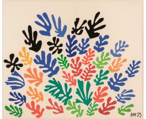 * Matisse (Henri, 1869-1954). La Gerbe, 1953, colour lithograph, 34 x 40.5 cm (13 3/8 x 15 7/8 ins) mount aperture, centre fo