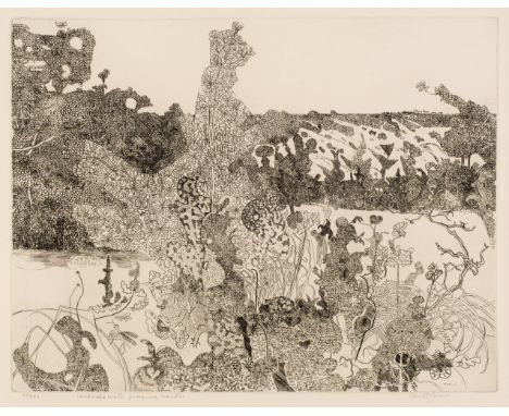 AR  * Gross (Anthony, 1905-1984). Landscape with Praying Mantis, etching with drypoint on wove paper, signed, titled and numb