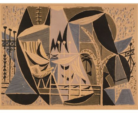* Ghika (Nikos, 1906-1994). The Balcony, 1959, colour lithograph on paper, signed and numbered 35/50, with an additional insc