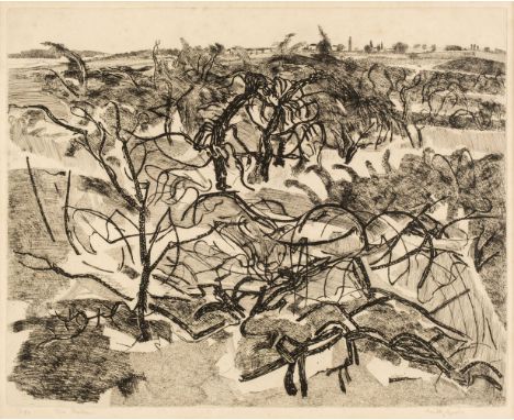 AR  * Gross (Anthony, 1905-1984). The Plateau, etching, from the edition of 50 impressions, signed, titled and numbered 17/50