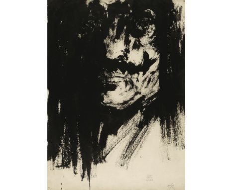 * Baskin (Leonard, 1922-2000). Rembrandt, 1962, black ink and wash on heavy wove paper, signed and dated in pencil, additiona