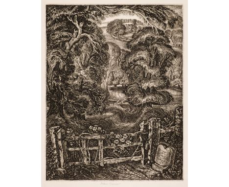 AR  * Tanner (Robin, 1904-1988). The Old Road (Elegy for the English Elm I), 1977, etching on thick laid paper, the third sta