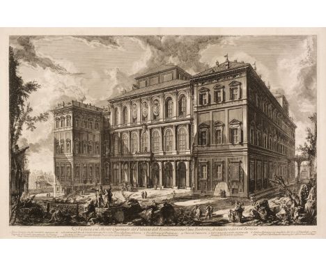 * Piranesi (Giovanni Battista, 1720-1778). Veduta sul Monte Quirinale del Palazzo dell'Eccellentissima Casa Barberini, from t