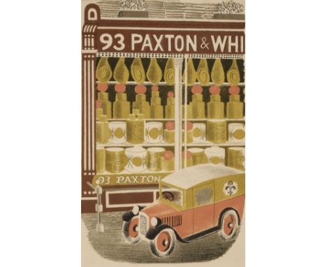 * Ravilious (Eric, 1903-1942). Nine illustrations from High Street, 1938, colour lithographs on cream wove paper, published b
