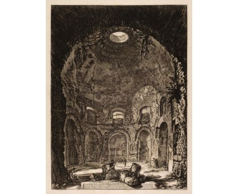 * Piranesi (Giovanni Battista, 1720-1778). Veduta interna del Tempio della Tosse..., from the Vedute di Roma, 1764, etching a