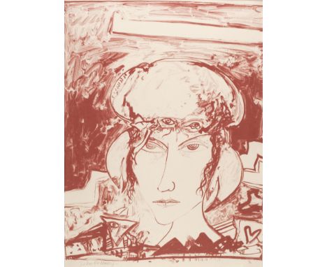* Bellany (John, 1942-2013). Untitled (Red Earth), 1995, screenprint in maroon on wove paper, signed and numbered 19/20 in pe