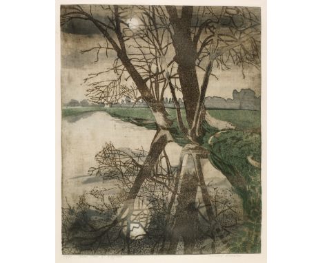 AR  * Bawden (Richard, 1936-2024). River Stour at Nayland, etching with aquatint, signed, titled and numbered 26/75 in pencil