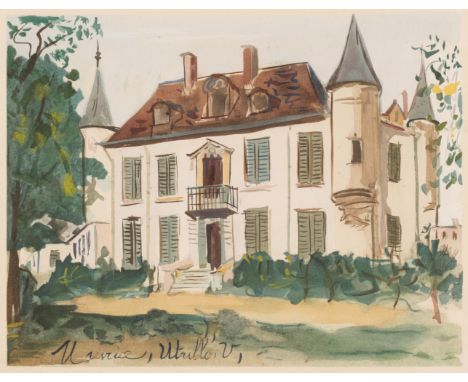 * Utrillo (Maurice, 1883-1955). Le petit chateau, 1925, pochoir on Velin d'Arches wove paper, signed in the plate, from an ed
